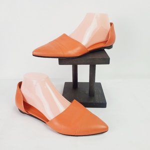 Jenni Kayne D'orsay Orange Sherbet RARE Flats 9.5